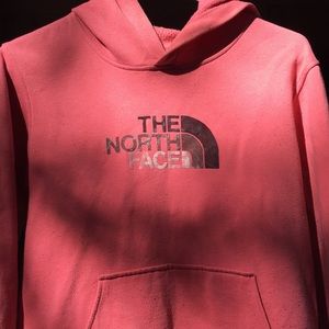 Pink The North Face hoodie (girl’s large)
